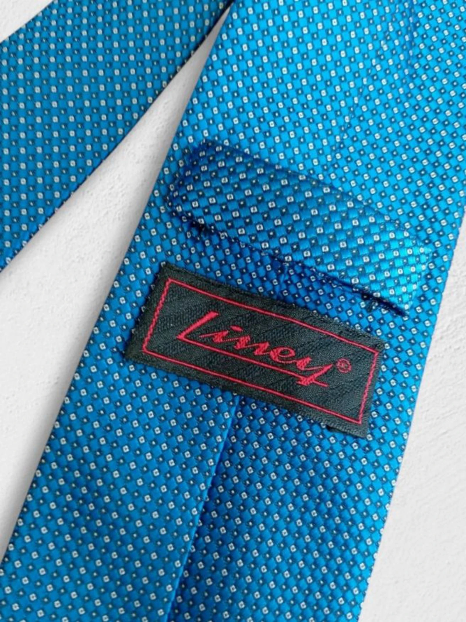Corbata Liney Luxury Old Money Estetiek Blauwe Stippen Zakelijke Stropdas Geometrisch Retro 90s – photo 4